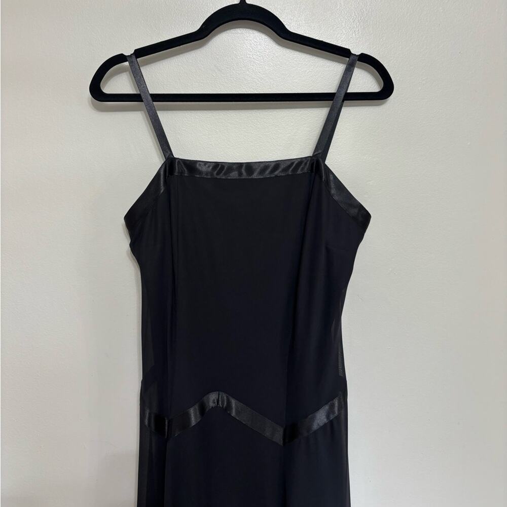 NWT Vintage Y2K Witchy Whimsigoth Mesh Ribbon Drop Waist Midi Dress - Size 6 - Picture 3 of 6